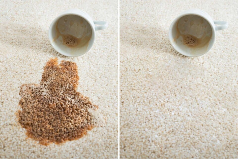 Before & After coffe stain